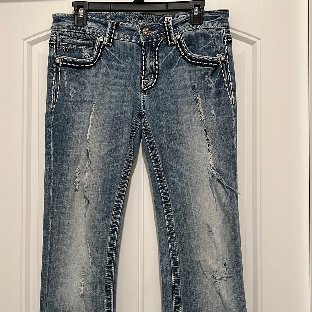Miss me distressed blue jean